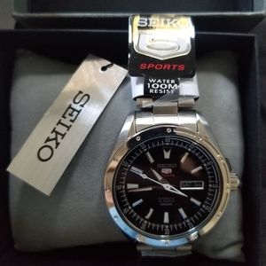 SEIKO watch, 24 jewels with glass bottom, brand new with tags